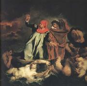 Eugene Delacroix Dante and Virgil in Hell (mk10) oil painting reproduction